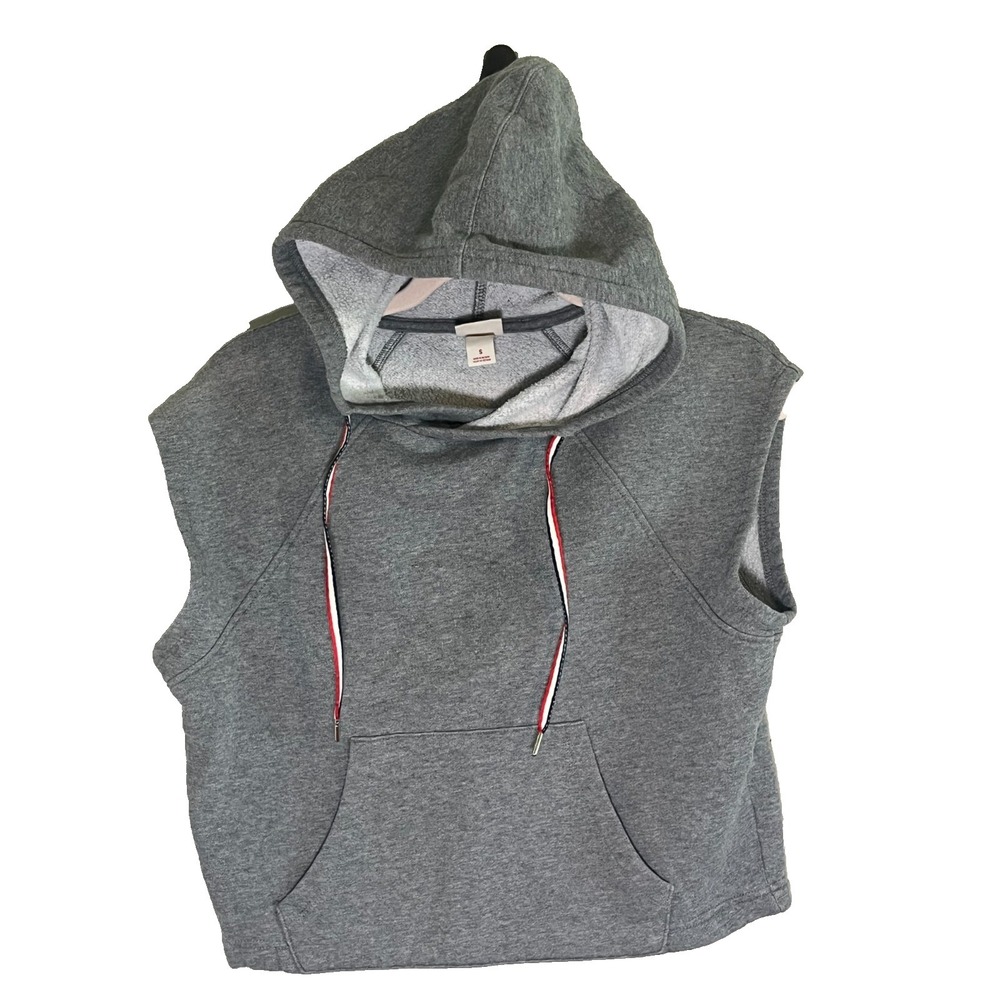 Y2K Hood Sweatshirt Top S Retro Sporty Active Minimalist Grunge Skater